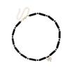 Adjustable Glass Bead Zircon Clavicle Necklace with Heart Designs for Women Fashion Jewelry Gift Ideas