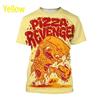 Pizza 3D Printing T Shirt Man Summer O-Neck Short Sleeve Oversized Top Casual Tee Loose Streetwear Harajaku