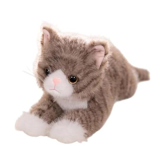 Snug and Soft Cat Plush Toy Realistic Stuffed Animal Design Home and Office Decoration for Kids and Cat Lovers