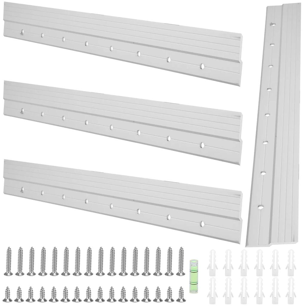 Suport French Cleat 18 inch Z Clip Hardware pentru Agățat Oglindă Panou Alb sau Tăblie de Pat sau Suporturi de Montare pe Perete Suport pentru Tablou Perete