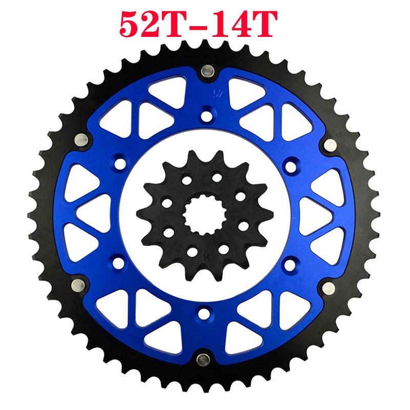 Motorcycle 45T~52T 14T Front & Rear Sprocket For YAMAHA WR450F YZ450F WR250Z YZ250L YZ250R WR400F YZ400F WR426F YZ426F YZ450R