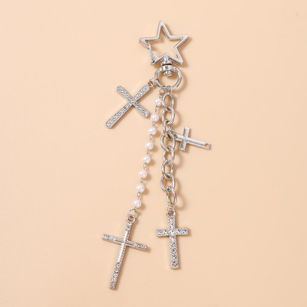 Cute Alloy Bowknot Keychain Women Girls Love Heart Key Ring Pendants for Handbag Decor DIY Jewelry Gift