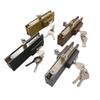 brushed rose gold - square bolt, key inside/outside