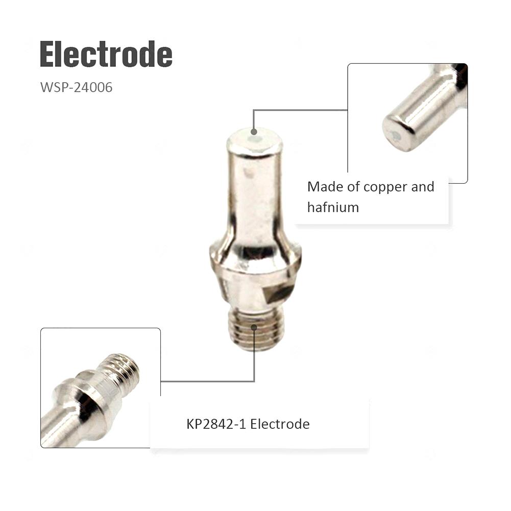 20pcs Plasma Cutter Electrodes KP2842-1 Tips KP2842-2 For LC25 Torch Plasma Cutter Accessories Welding Tool Electrode Nozzle Tip