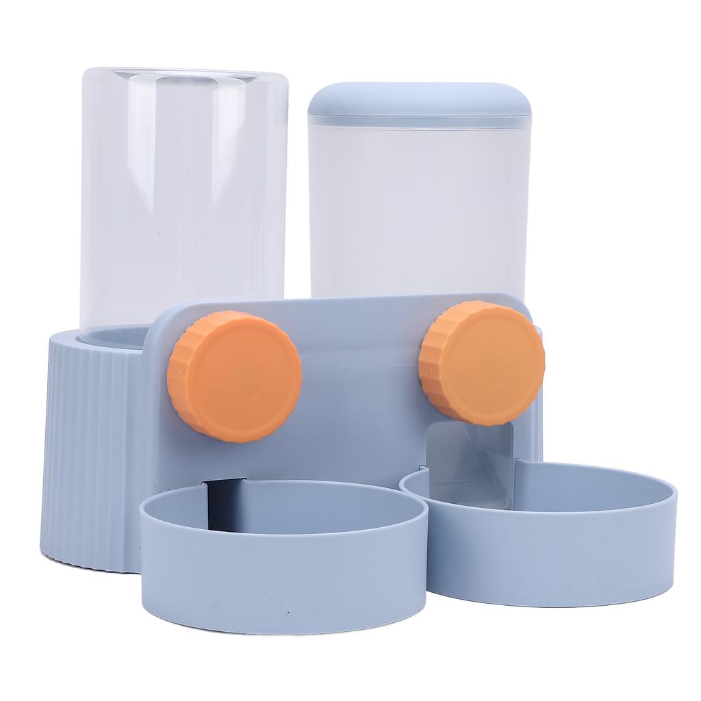Pet Food Bowl Water Bottle Dispenser Multifunctional Hanging Automatic Self Feeding and Waterer Set for Dogs Cats