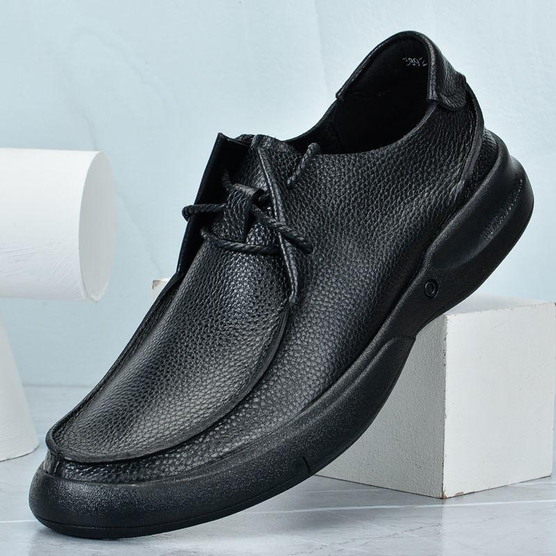 

Горячая Распродажа Мужские Повседневные Туфли из Натуральной Кожи Мягкая Подошва Обувь для Ходьбы Роскошный Бренд Для Мужчин Среднего Возраста Пожилых Легкие Лоферы 45