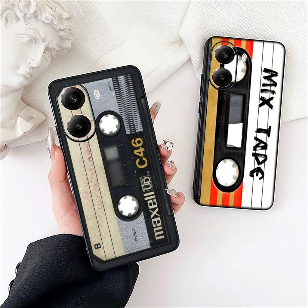 Retro Camera Vintage Cassette Tape Old Case for Motorola Moto Edge 50 30 Fusion 40 NEO Ultra Pro G22 G23 G20 G35 G84 G13 G53