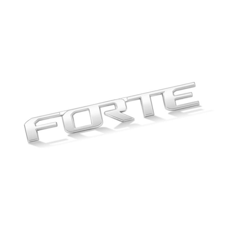 Car Styling 3D Chrome Metal FORTE Letter Logo Car Body Sticker Fender Side Emblem Rear Trunk Badge Decor Auto Accessories