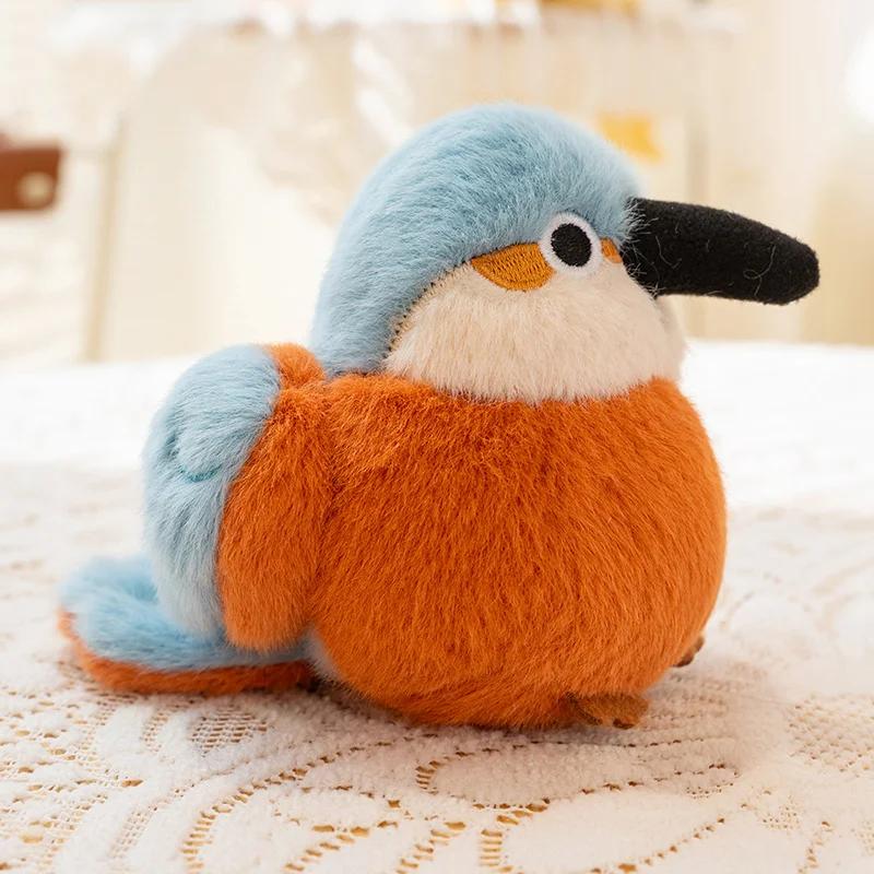 Cute Bird Plush Toy Kawaii Toucan Parrot Sparrow Stuffed Animal Soft Fluffy Mini Bird Plushie for Girl Birthday Gift