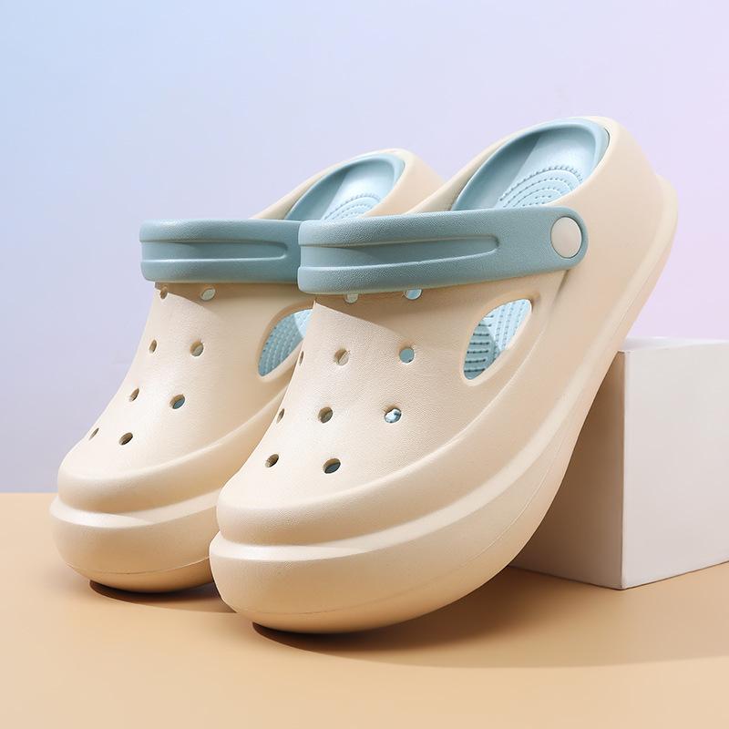 

Женские туфли с отверстиями, увеличивающие рост, летние новые, для улицы, пляжные, повседневные сандалии на платформе 40-41