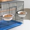 Wide Mouth Hanging Ceramic Parrot Bowl Detachable Prevents Spills Bird Feeding Bowl with Stand Parrot Water Feeder Small Pets