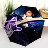 Mystic Guitar Moon Dove Folding Umbrella Portable 8 Paraphenoid Bones Gift Travel Umbrella Sun Umbrella
