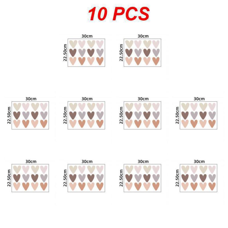 1~10PCS New Heart Bohemian Style Wall Stickers Self-adhesive Wall Stickers Decorative Stickers Kids Bedroom Home Decor Wall