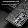 OPPO Reno6 Mobile Phone Case: Genuine Leather Protective Cover with Cowhide Diamond Pattern - All-inclusive Design for Reno6Pro+ & 6PRO