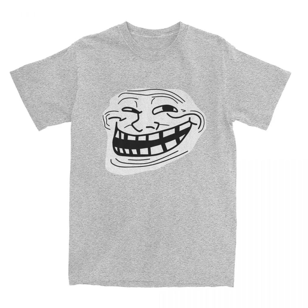 Rage Comic Trollfac T Shirt Funny Anime Hip Hop T-Shirts Short-Sleeved Awesome Tops Summer Pure Round Neck 6XL Clothes