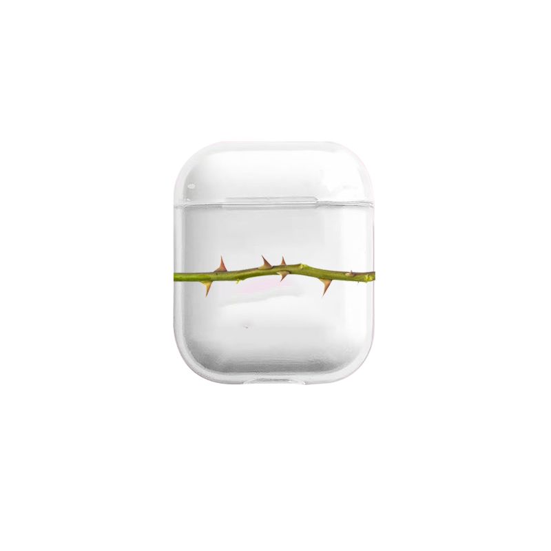 

Art Design Transparent Couple Apple Earphone Case Airpods2 Second Generation Drop-Resistant Silicone Third Generation Bluetooth Protection Soft Case AirPods 1/2 Transparent