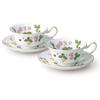 Wild Strawberry Teacup & Saucer, Peony, Pair Gift Set