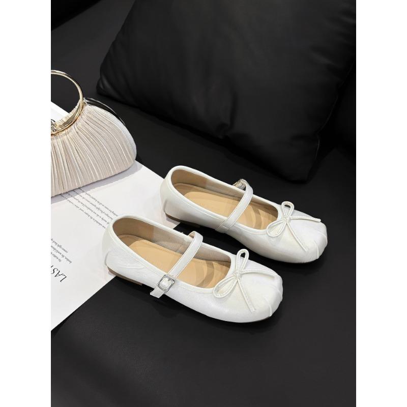 

Туфли Мэри Джейн балетки с квадратным носком женские летние новые нежные и универсальные на мягкой подошве с мелким вырезом одинарные туфли 35 бежевый