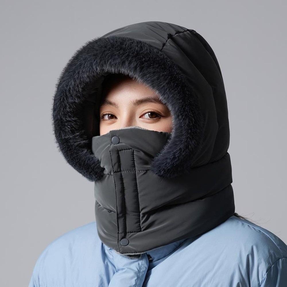 Warm Scarf Mask Integrated Hat Coldproof Helmet Cap New Lei Feng Hat Autumn and Winter