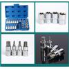 Complete 34Pieces 3/8'' Drive Socket and Bit Kit Male / Female with Storage Box for Home Repairs and Professional Use
