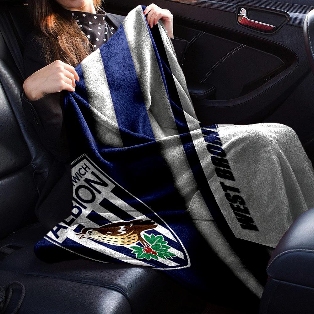 Bromwich Albion Flannel Blanket, Soft Polyester, Modern Design, All-Season for Camping, Travel, Gifts for holidays or birthdays