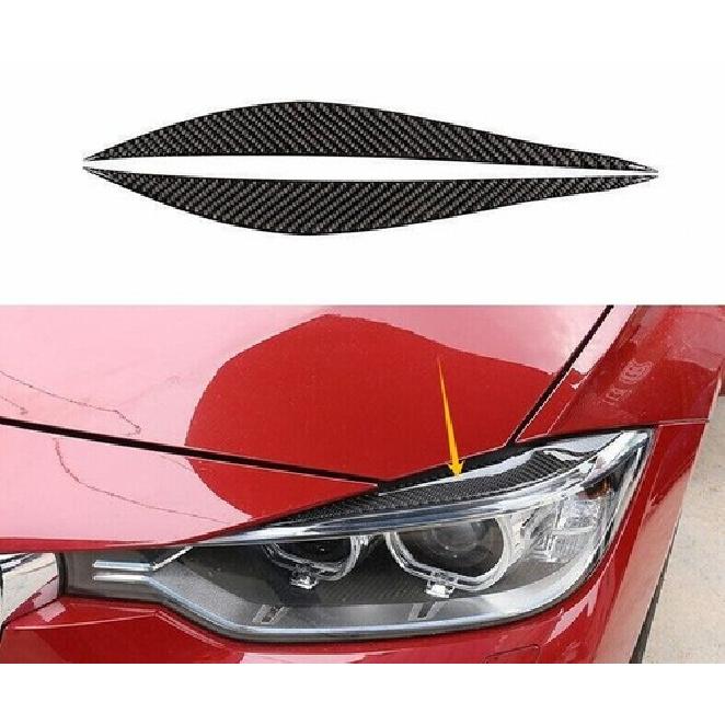 For BMW 3 Series M3 2013-2019 Carbon Fiber Front Headlight Lamp Strip Trim