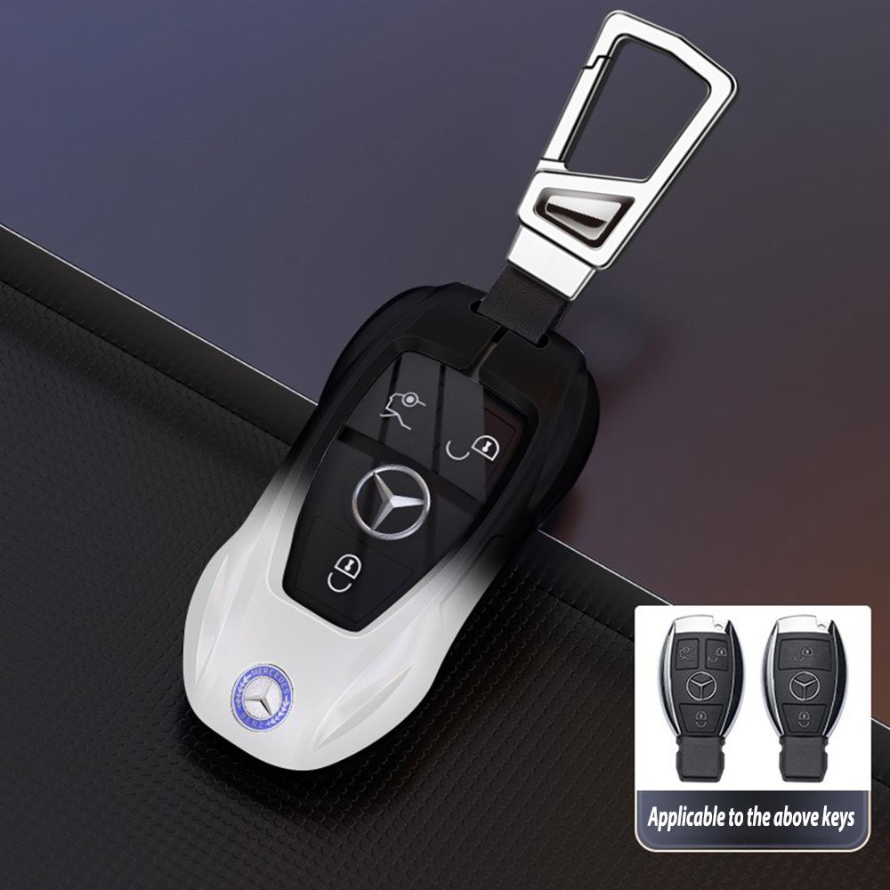 Fashion Ziny Alloy Car Key Case Cover Shell for Mercedes Benz AMG A B C E S Class W204 W205 W210 W212 W213 W176 W463 GLC GLB GLE