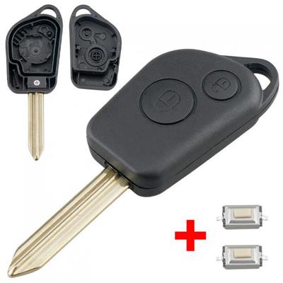 2-Tasten-Fernbedienungsschlüsselgehäuse mit ungeschnittener Klinge und 2 Mikroschaltern, passend für Citroen Picasso / Xsara