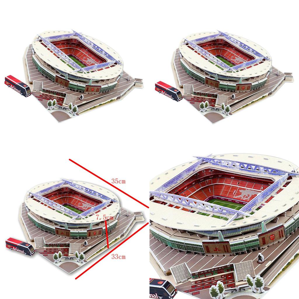 Intricately Detailed 3d Puzzle Of Uk Emirates Football Field Stadium For Kids And Adults
