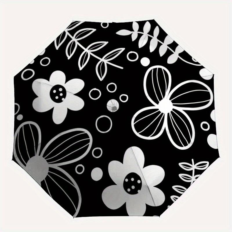 

1pc Floral Pattern Automatic Opening/Closing Folding Umbrella with 67 Ribs, Plastic Handle, Windproof Portable Sunshade Umbrella y250726107