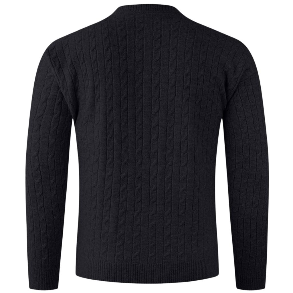 Men's  Fashion  Knitting  Pullover  Long Sleeves  Loose  Flip Collar  Sweater