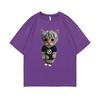 Rapper Ken Carson Kitty Print T Shirt Regular Men Hip Hop Loose Tshirt Male Fashion Cotton Street Tees Funny Men's Short Sleeve