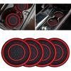 Car Cup Coasters - 2 Pack 2.75 Inch Diameter Universal Auto Anti Slip Cup Holder Insert Coaster, Suitable for Most Car Interior Accessories(Red)