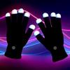 LED Gloves 7 Colors Glowing for Game Light Show Concert Halloween Costume