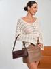 Lady Fashion Simple French one-shoulder Crossbody solid color fashion Underarm Pu Leather small square bag