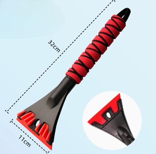 Portable Ergonomic Car Ice & Snow Scraper - Detachable Windshield Defroster, Multi-Functional Winter Vehicle Glass Cleaning Tool