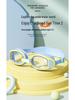 Kids' Waterproof Anti-Fog Swim Goggles with Cap - Medium To Large Fit, Small Frame, High Definition Professional Set.