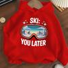 Kışlık Sıcak ve Polar Astarlı, Rüzgar Geçirmez, Erkek ve Kız Çocukları İçin Kayak Gözlüğü Baskılı Kapüşonlu Sweatshirt, Kalın Outdoor Spor Üstü