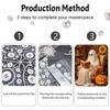 Halloween pearl painting art kit handmade diy home decorations ghost reading book sunflower pumpkin autumn harvest fall ornament