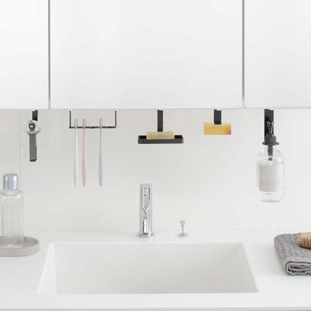 Carbon Steel Toothbrush Storage Rack Wall Mounted Razor Storage Rack Bathroom