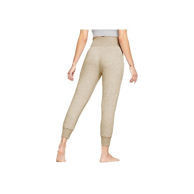 Nike Yoga Fitted Workout Pants Women bottoms Oatmeal CJ3828-140