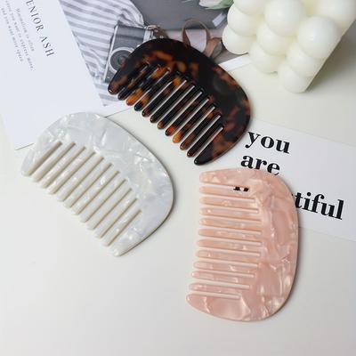 1 Stück Minimalistischer Haarkamm mit Marmortextur, tragbarer Frisierkamm aus Essigsäure, Mini-Haarstylingkamm für den täglichen Gebrauch, auf Reisen und unterwegs