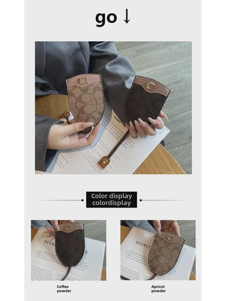 Stylová dámská retro multifunkční taška na klíče s držákem na dálkové ovládání a klipem na klíčenku