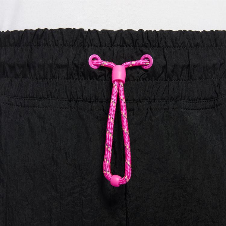 Nike Icon Solid Color Elastic Drawstring Large Pocket Woven Straight Leg Sports Pants Women Pants Black DD2071-010