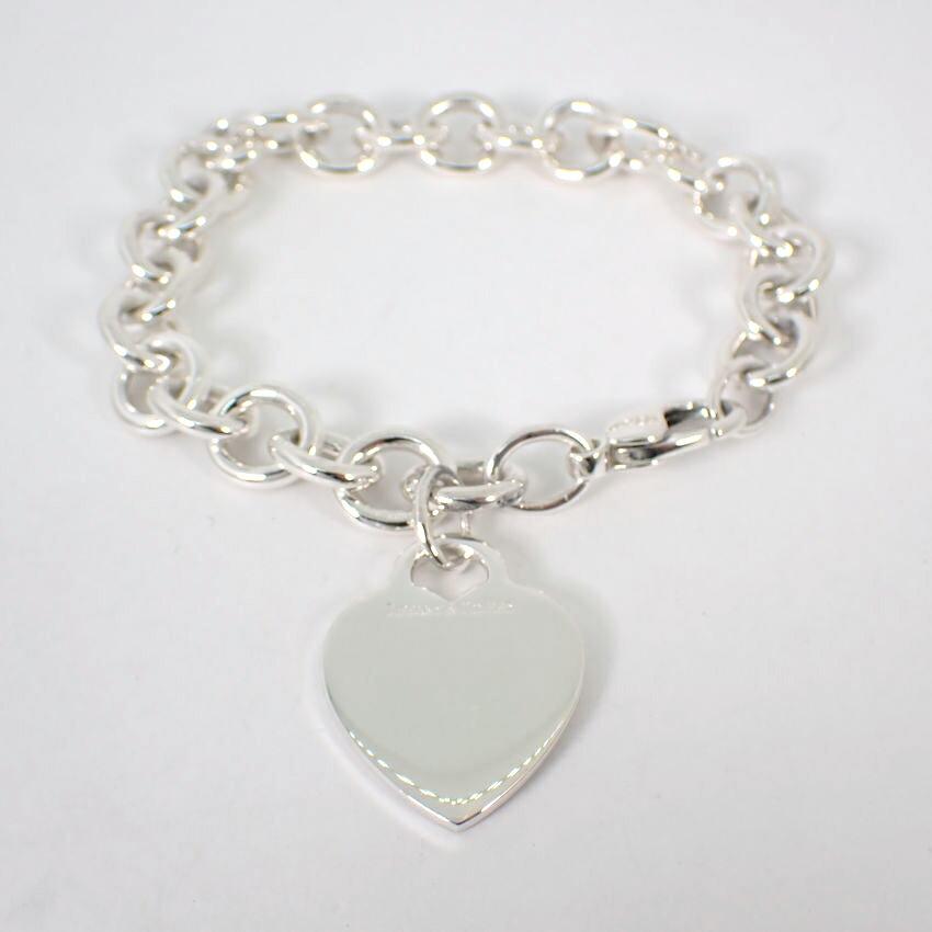[Used] TIFFANY/Tiffany 925 Heart Tag Bracelet/j62-2
