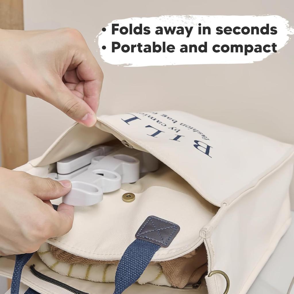 2PCS Foldable Travel Hanger Portable 5 Holes Clothes Drying Rack for Home Use Hotels Dormitories Universal Hook Clothing Rack