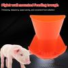 Piglet Feeder Bowl Red Wall Mounted Plastic Pig Feed Trough Non Toxic Material for Farm Piglets and Hog Barns