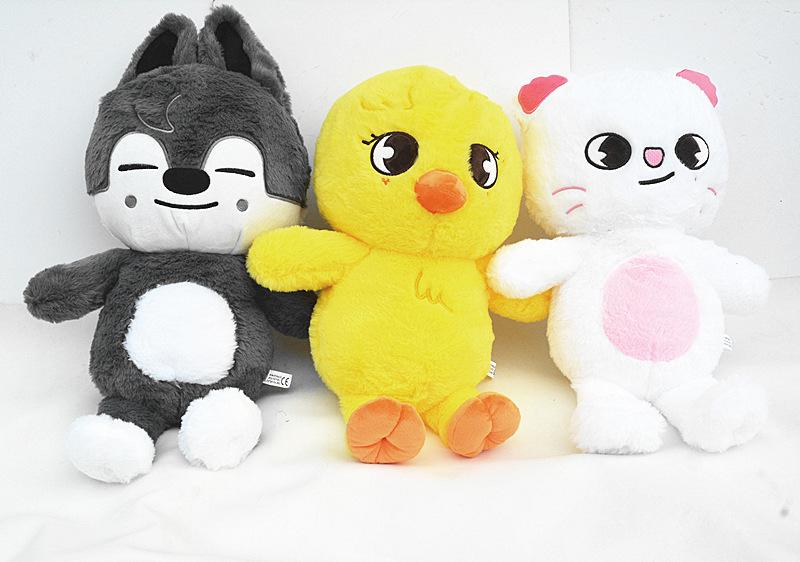 8 Adet Kpop Skzoo Peluş Oyuncak Wolfchan Sevimli Karikatür Dolgulu Hayvan Peluş Bebek Büyük Boy Uyku Yastığı Hediye İçin