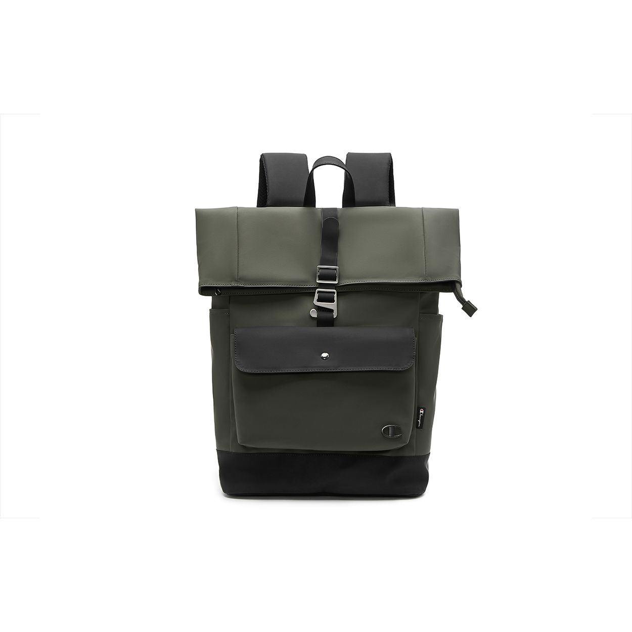 Champion Casual Minimalist Daily Business Commuter Fashion Faux Leather Backpack Large Unisex Backpack U5AACPU03 Black