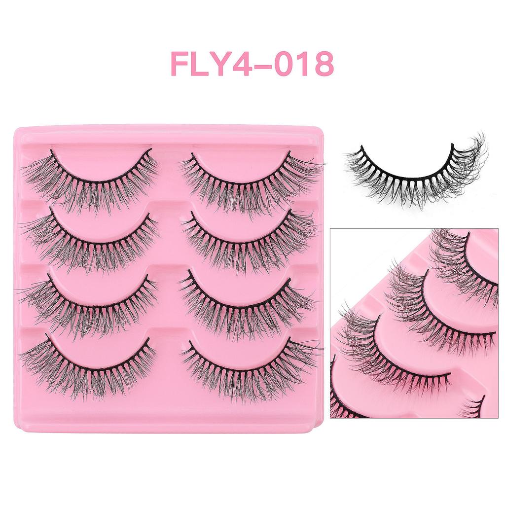 4 Pairs Of False Eyelashes, Thick Eyelashes, Exaggerated Fried Hair, Simulated Messy Eyelashes